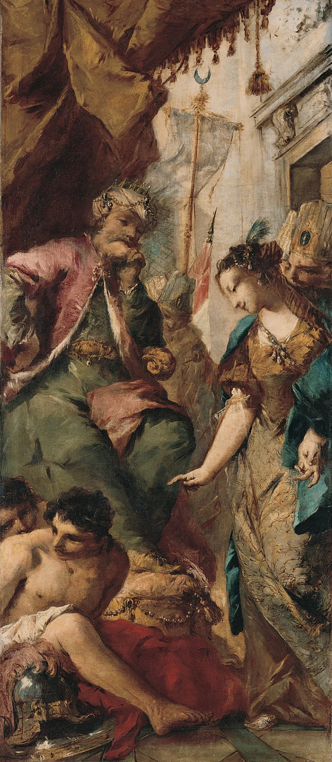 Sofronia chiede al re saraceno Aladine di liberare i prigionieri cristiani - Ferens Art Gallery